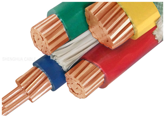 China 1000V Copper Conductor PVC Insulated Cables Customized With Three Half Core supplier