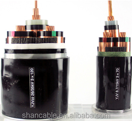 China XLPE Insulated Black PVC Power Cable Copper / Aluminum Conductor supplier