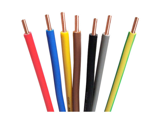 China Colored Single Wire Cable PVC Insulation Wire 70℃ Max Conductor Temperature supplier