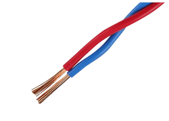 China Twisted Twin Wire 2x0.5mm2,2x0.75mm2,2x1.5mm2,2x2.5mm2 With Red and Blue Colour supplier