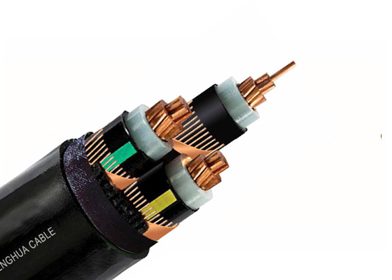 China 3 Core Power MV Flame Retardant Low Smoke Cables XLPE Insulated 90℃ Max Conductor Degree supplier