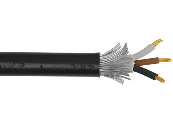China Black PVC sheathed Armoured Electrical Cable 600/1000V Armored Power Cables supplier