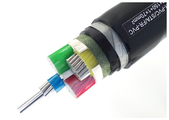 China XLPE Insulated PVC Sheath Aluminum Armoured Cable Low Votlage STA Armored XLPE Power Cable YJLV22 supplier