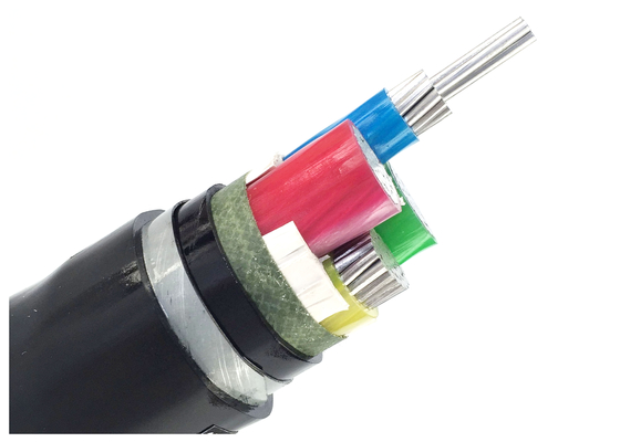 China AL/XLPE/STA/PVC Armoured Power Cable AL conductor XLPE Insulation YJLV22 Cable with Steel Tape Armour supplier