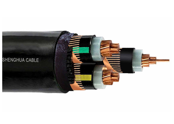 China YXC8V-R HT Insulated 3 Core XLPE Cable 500M Drum Length Black Outer Sheath Color supplier