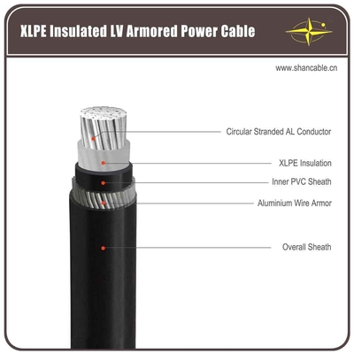 China Customized Armoured Electrical Aluminium Conductor Cable , Armored Power Cable supplier