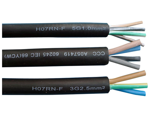 China H07RN-F Heavy Model Rubber Sheathed Cable , Rubber Insulation Cable With Flexible Cores supplier