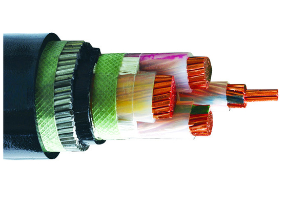 China 4 Cores Steel Wire Low Voltage Armoured Electrical Cable Copper  XLPE PVC SWA Cable supplier