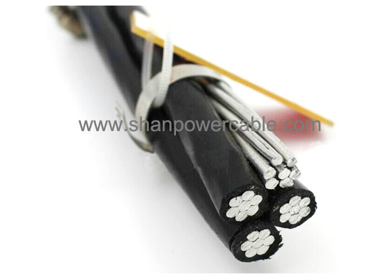 China PVC Insulated aerial electrical cable with 0.6/1 KV AAC Conductors , Triplex Service Drop Cable supplier