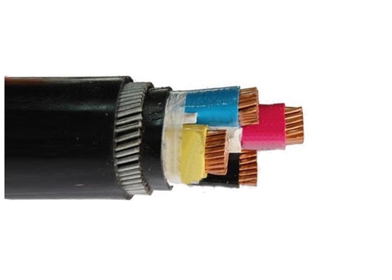 China Copper Conductor XLPE PVC Insulated Steel Wire Armoured Electrical Cable Black PVC Sheath LV Cable supplier