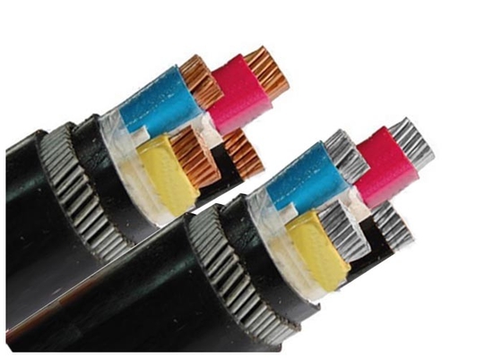 China XLPE / PVC Insulation PVC Sheath Armoured Electrical Cable / Underground Low Voltage Cable supplier