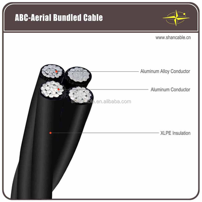 China 600V 2 Core Aerial Bundled Cable 2.5 - 70mm Diameter supplier
