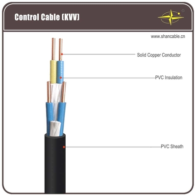 China Corrosion Resistant Black PVC Insulated / Shielded Control Cable For Being Laid Indoors supplier