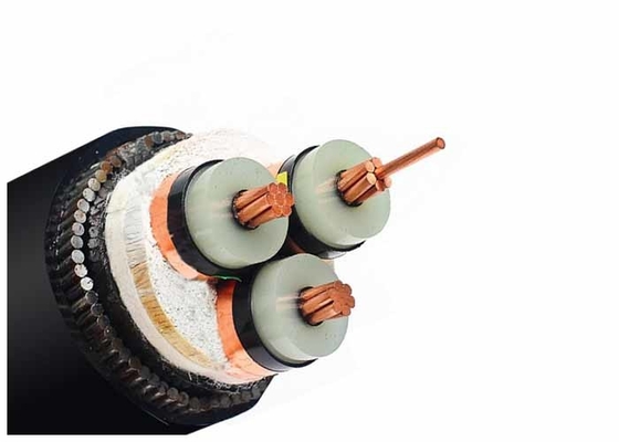 China 6 / 10KV 3 Core Stranded Copper Steel Wire Armoured Electrical Cable / Power Cable supplier