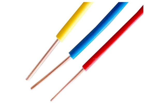 China Rigid Conductor Electrical Cable Wire For Internal Wiring 300/500v , Blue Red Yellow supplier