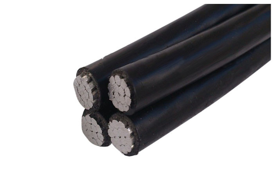 China XLPE Insulation Aerial Bundled Cable 3 Phase conductors With 1 Messenger Conductor supplier