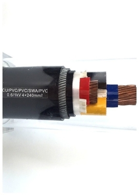 China Copper Conductor LV SWA Armoured PVC Insulated Cables 4 Cores Steel Wire Armored Cable 4x240mm2 supplier