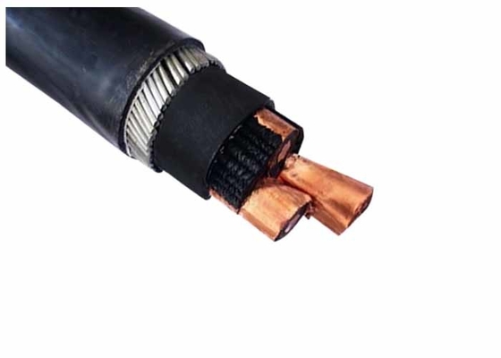 China Medium Voltage Steel Wire Armoured Cable 33KV 3x95 SQMM Stranded Bare Copper supplier