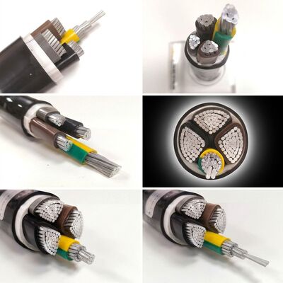 China UV Resistant PVC Insulated Power Cable 0.6/1kV 4x35mm2 Aerial Overhead Outdoor Use supplier