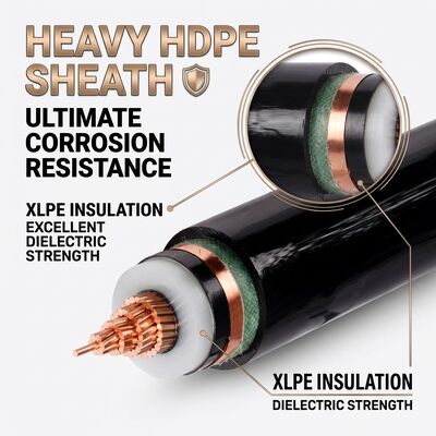 China Anti-Corrosion HDPE Sheathed XLPE Insulated Underground Power Cable 0.6/1kV supplier