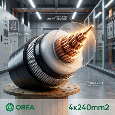 China Underground Direct Burial SWA Armoured 4x240mm2 Copper XLPE Insulated Power Cable supplier