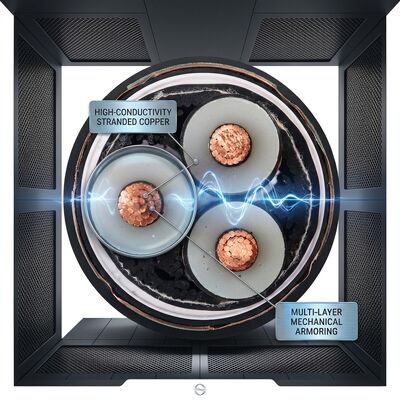 China 26/35kV 3x185mm2 Copper Tape Screen XLPE Insulated High Voltage Power Cable supplier