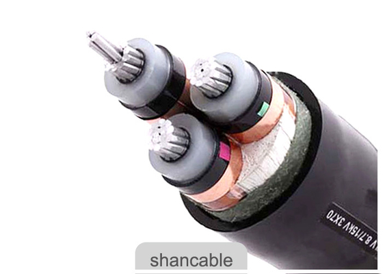 China Custom Made XLPE Copper Cable / Black Insulation Underground Power Cable supplier