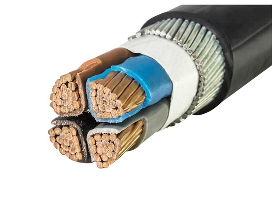 China 4 Core Galvanized Steel 1×25mm2 Armoured Copper Cable supplier