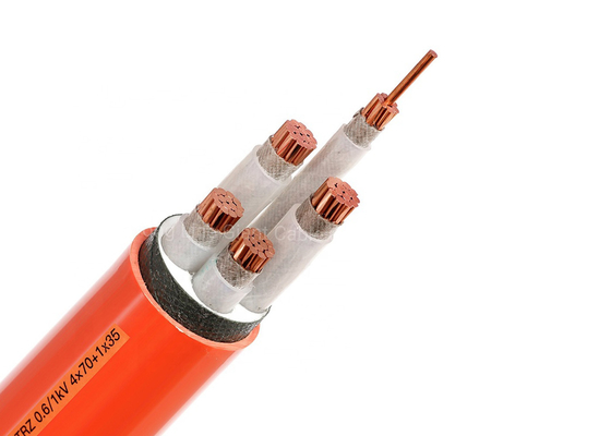 China High Temperature Non Metallic Sheath 4x70+1x35 Sqmm Fire Rated  Lszh Power Cable supplier