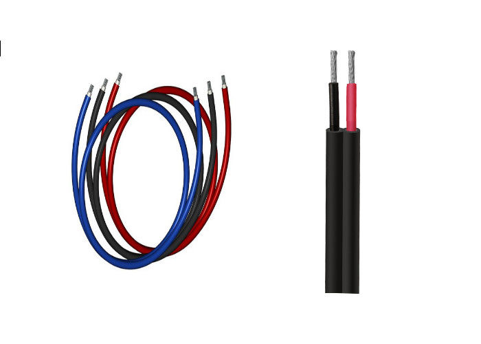 2 Core Flat / Round Solar Cable Wire , Solar Panel Cable Pantone ...