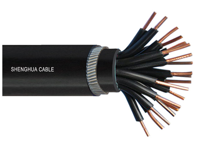 Copper Conductor PVC Insulated Multicore Control Cables , Steel Wire
