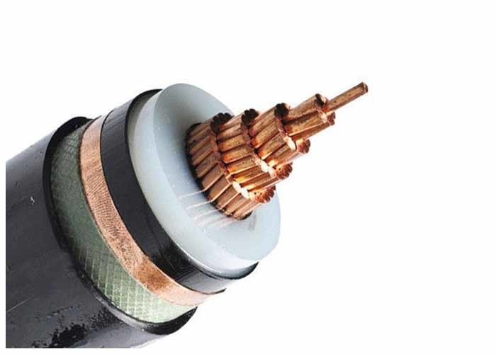 8.7 / 15 KV XLPE Electric Cable Copper Conductor Steel Tape Armored PVC