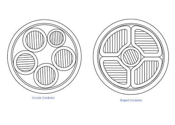 Four And Half Core 0.6/1kV Aluminum Conductor PVC Insulated &amp; Sheathed Electric Cable supplier