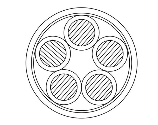 Polyvinyl Chloride Insulated 5 Core Power Cable Metallic Screen Optional supplier