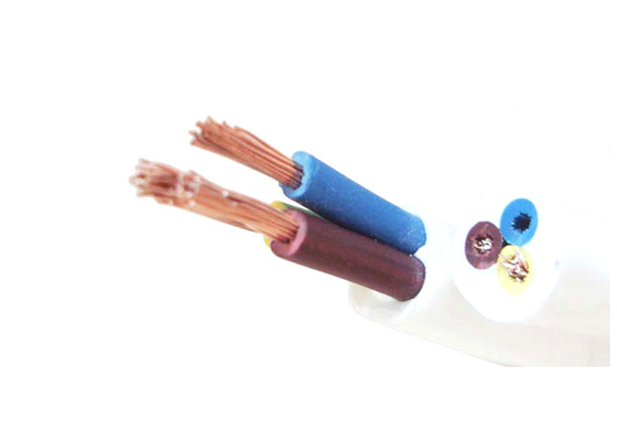 Custom PVC Jacket Flexible Flat Electrical Wires , 3 Wire Electrical Cable supplier