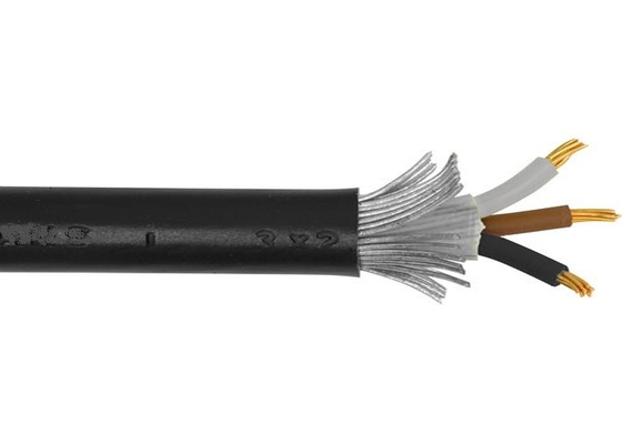 Black PVC sheathed Armoured Electrical Cable 600/1000V Armored Power Cables supplier