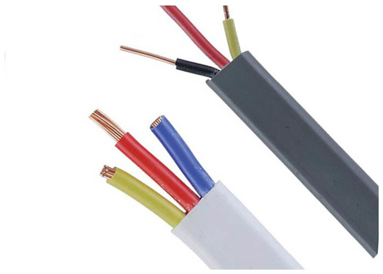 Twin and Earthing Flat Electrical PVC Insulation Wire With BS standard 6004 2 x 2.5 + 1 x 1.5mm2 supplier