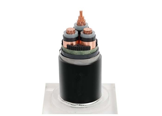 High Voltage Aluminum Conductor XLPE Insulated Steel Armoured Electrical Cable 3 Cores 3x400 mm2 35kV supplier