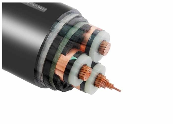 Underground PVC Armoured Cable Three Core 12.7 / 22KV Ind Screen With Steel Tape supplier