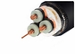 6 / 10KV 3 Core Stranded Copper Steel Wire Armoured Electrical Cable / Power Cable supplier
