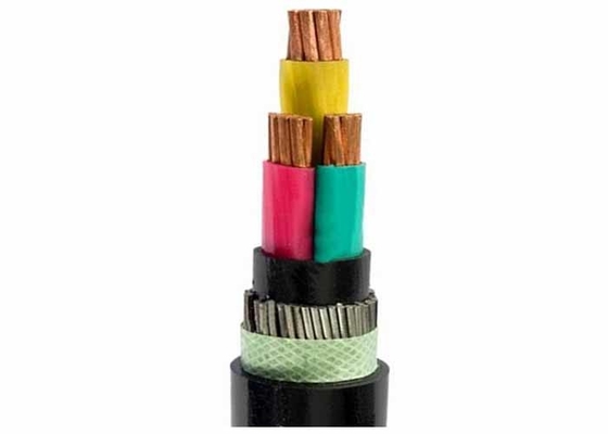 PVC 0.6-1KV 3x150SQMM Armoured Electrical Power Cable With 90 degree Conductor Temp supplier