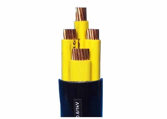 0.6/ 1kV Four Cores CU/PVC/PVC Yellow PVC Insulated Cables for Power Transmission supplier