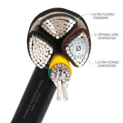Oil Resistant Chemical Resistant PVC Insulated Cable 450/750V 3 Core Industrial Use supplier