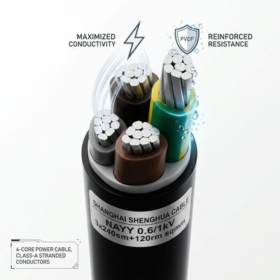 Waterproof Moisture Resistant PVC Insulated Cable 0.6/1kV 2 Core 2x4mm2 Outdoor Wet Area supplier