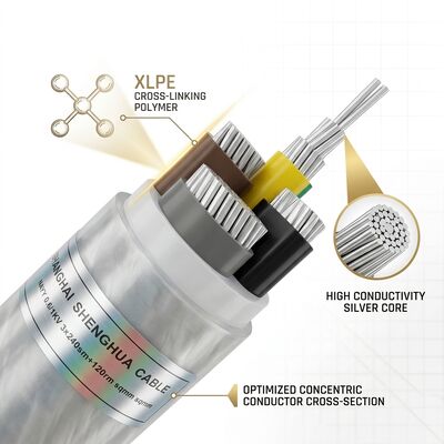 High Temperature XLPE Insulated PVC Sheathed Cable 0.6/1kV 4x16mm2 Power Station supplier