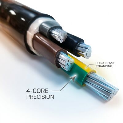 IP68 Waterproof PVC Insulated Power Cable 0.6/1kV 4x25mm2 Underground Direct Burial supplier