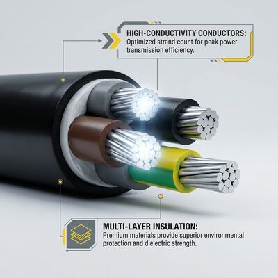 Waterproof Moisture Resistant PVC Insulated Cable 0.6/1kV 2 Core 2x4mm2 Outdoor Wet Area supplier