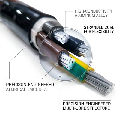 LSZH Low Smoke Zero Halogen PVC Insulated Cable 0.6/1kV 4 Core 4x50mm2 Fire Safe supplier