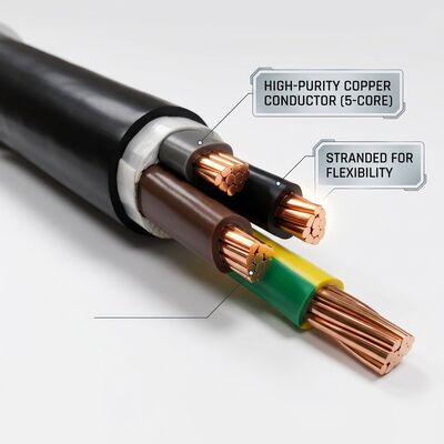 BS 7889 VDE NF C Standard PVC Insulated Cable 0.6/1kV 5 Core 5x16mm2 Export supplier