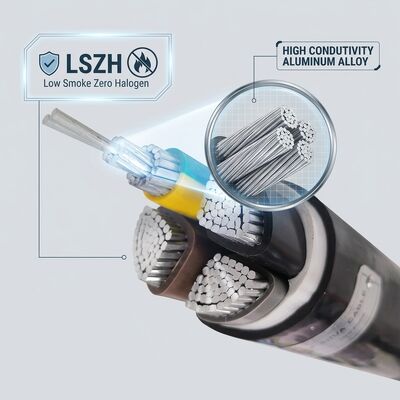 LSZH Low Smoke Zero Halogen PVC Insulated Cable 0.6/1kV 4 Core 4x50mm2 Fire Safe supplier